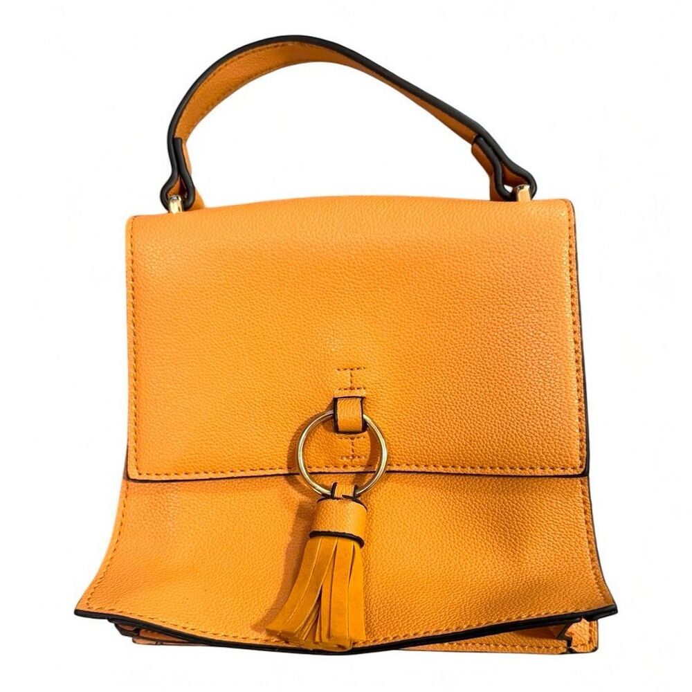 Mustard Crossbody Bag with Tassel Accent for Women Casual/Party
